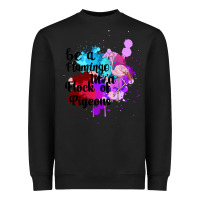 Black Be a Flamingo in a Flock of Pigeons Heavyweight Sweatshirt - Bettercallsaul