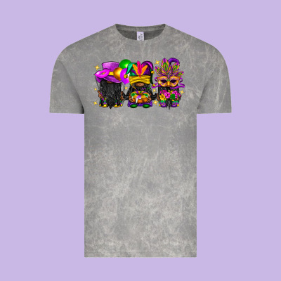 Mardi Gras Afro Gnomies Vintage Tee Designed By Bundleandbundleshop