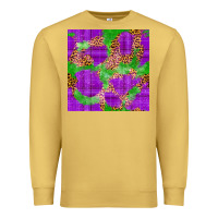Antique Gold Mardi Gras leopard Seamless Pattern Premium Sweatshirt - FaDigitalArtStudio