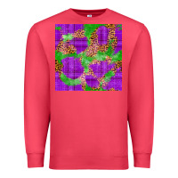 Cardinal Mardi Gras leopard Seamless Pattern Premium Sweatshirt - FaDigitalArtStudio