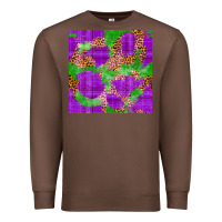 Chestnut Mardi Gras leopard Seamless Pattern Premium Sweatshirt - FaDigitalArtStudio