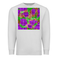 Dove Grey Mardi Gras leopard Seamless Pattern Premium Sweatshirt - FaDigitalArtStudio