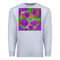 Heather Grey Mardi Gras leopard Seamless Pattern Premium Sweatshirt - FaDigitalArtStudio