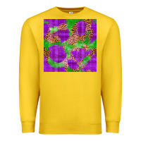 Lemon Mardi Gras leopard Seamless Pattern Premium Sweatshirt - FaDigitalArtStudio