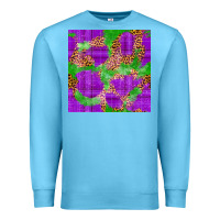 Ocean Blue Mardi Gras leopard Seamless Pattern Premium Sweatshirt - FaDigitalArtStudio