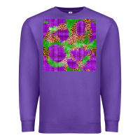 Purple Mardi Gras leopard Seamless Pattern Premium Sweatshirt - FaDigitalArtStudio