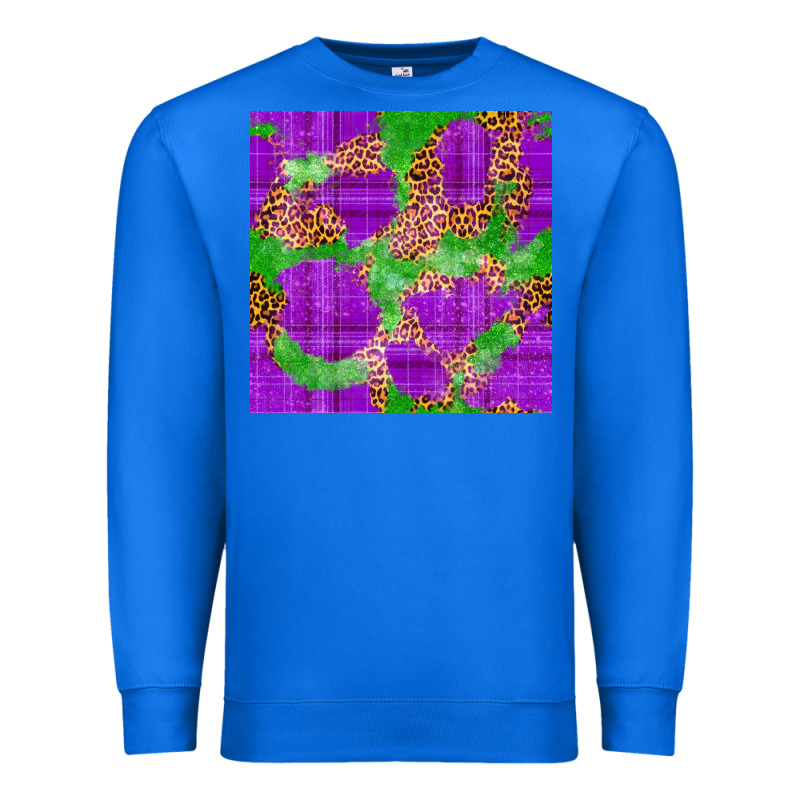 Mardi Gras Leopard Seamless Pattern Premium Sweatshirt by FaDigitalArtStudio | Teevron