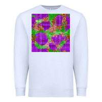 White Mardi Gras leopard Seamless Pattern Premium Sweatshirt - FaDigitalArtStudio