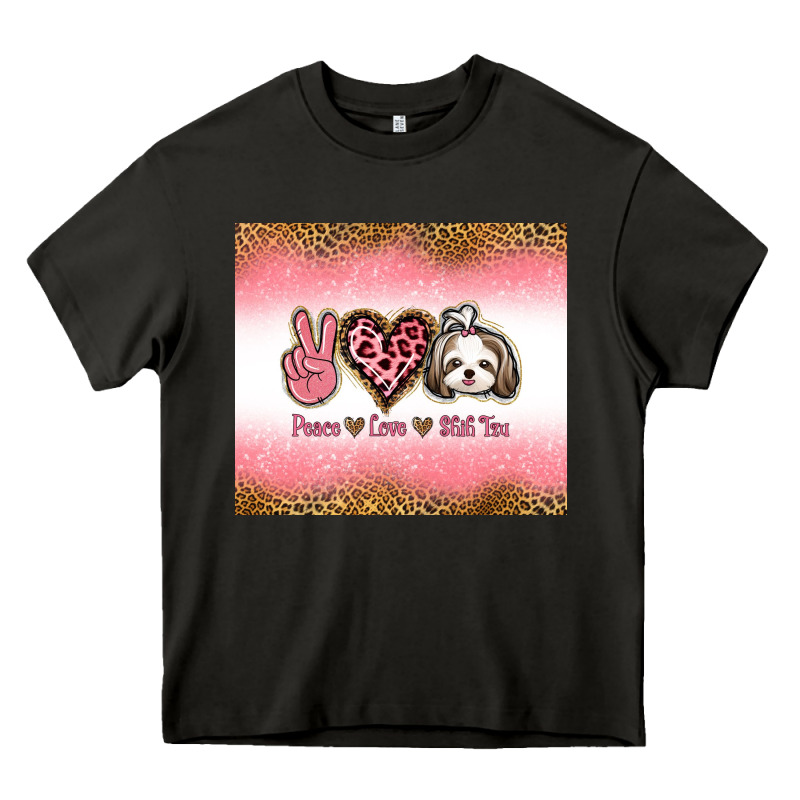 Peace Love Shih Tzu Heavy Core Tee by Jasminsmagicworld | Teevron