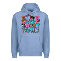 Love More Worry Less Olivia Premium Hoodie | Teevron