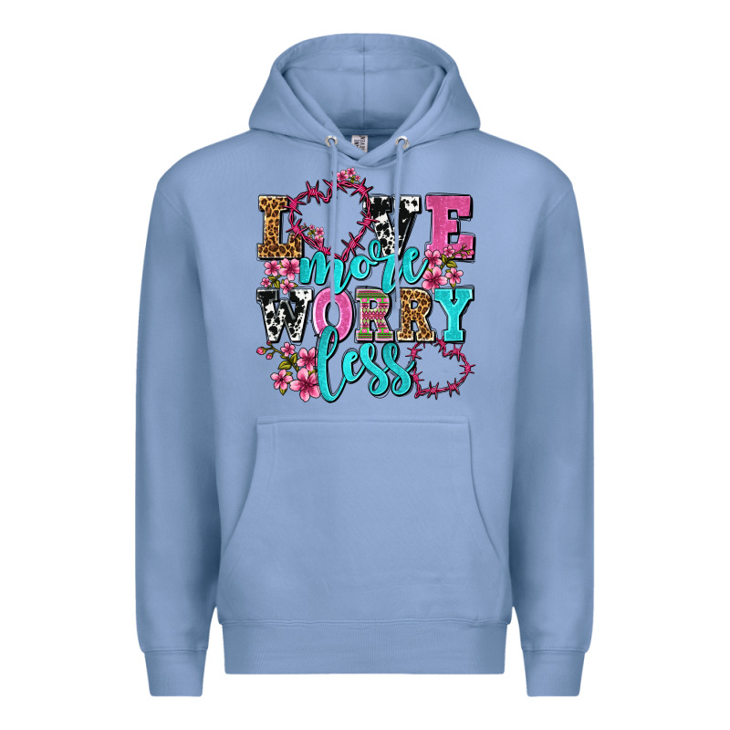 Love More Worry Less Olivia Premium Hoodie by OliviaCreatesArt | Teevron