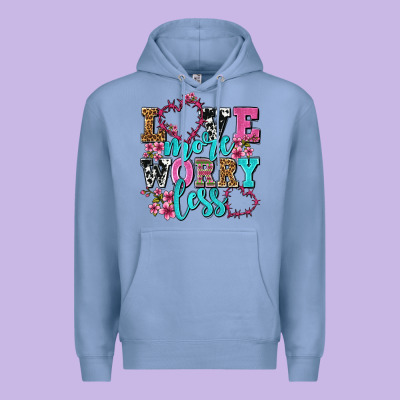Love More Worry Less Olivia Premium Hoodie Designed By Oliviacreatesart