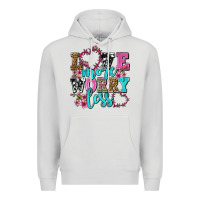Dove Grey love more worry less olivia Premium Hoodie - OliviaCreatesArt