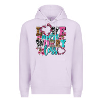 Lilac love more worry less olivia Premium Hoodie - OliviaCreatesArt