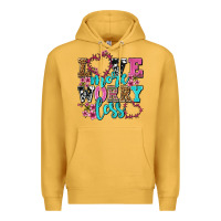 Mustard love more worry less olivia Premium Hoodie - OliviaCreatesArt