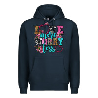 Navy love more worry less olivia Premium Hoodie - OliviaCreatesArt