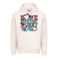 Pale Pink love more worry less olivia Premium Hoodie - OliviaCreatesArt