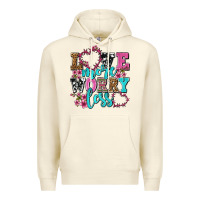 Sandshell love more worry less olivia Premium Hoodie - OliviaCreatesArt