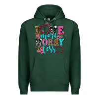 Sports Green love more worry less olivia Premium Hoodie - OliviaCreatesArt