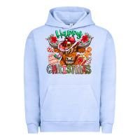 Pigment Grape Ice Happy Christmas Cow Urban Hoodie - CowhideDigitalArt
