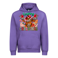 Tulip Happy Christmas Cow Urban Hoodie - CowhideDigitalArt