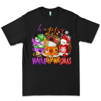 Black Happy Hallothanksmas coffee cups Premium Tee - NancyCooperArtShop