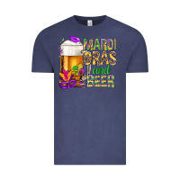 Vintage Denim Mardi Gras and beer Vintage Tee - BundleAndBundleShop