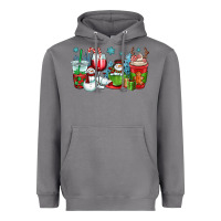 Storm christmas snowman coffee cups Heavyweight Hoodie - OliviaCreatesArt
