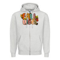 Dove Grey fall vibes Zipper Hoodie - CowGirlArtShop