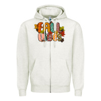 Oatmeal Heather fall vibes Zipper Hoodie - CowGirlArtShop