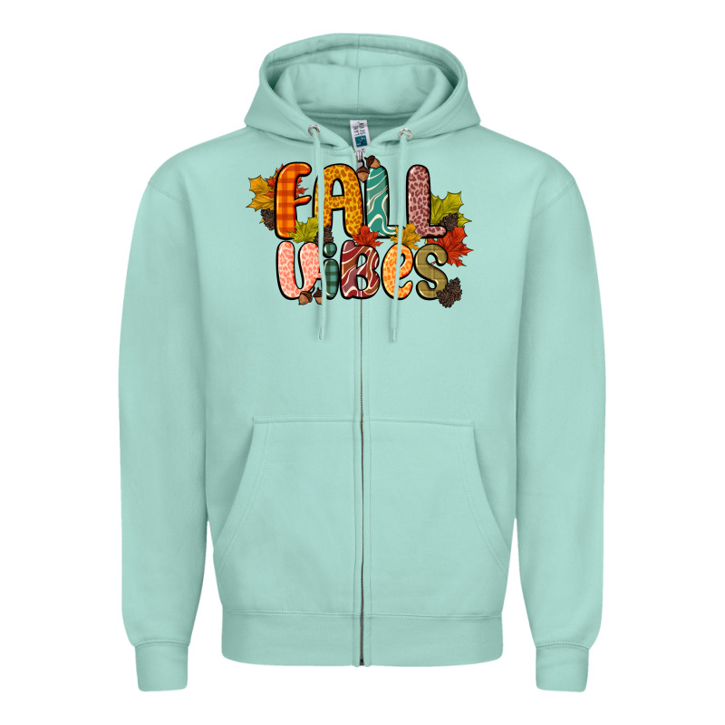 Fall Vibes Zipper Hoodie by CowGirlArtShop | Teevron