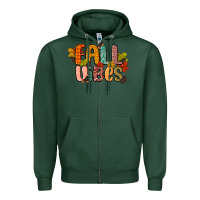 Sports Green fall vibes Zipper Hoodie - CowGirlArtShop