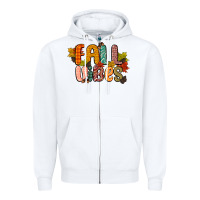 White fall vibes Zipper Hoodie - CowGirlArtShop