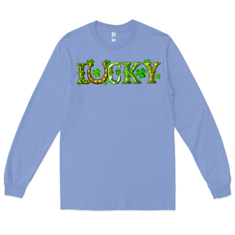St. Patrick's Day Lucky With Clovers And Horseshoe Long Sleeve Tee by RanaPortraitStore | Teevron