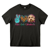 Asphalt peace love labradoodle Heavy Core Tee - Jasminsmagicworld