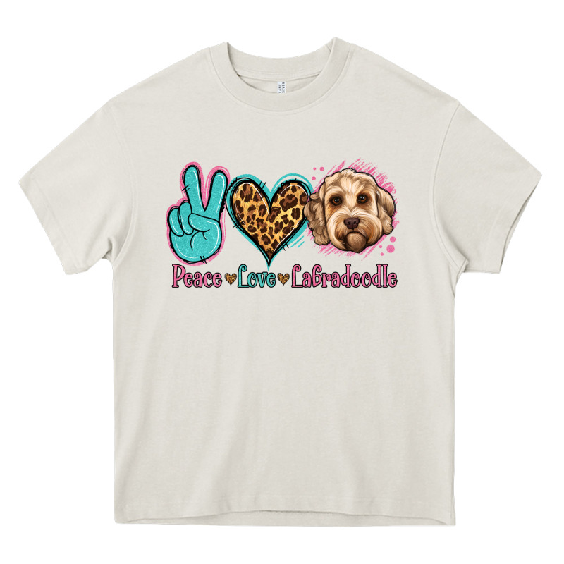 Peace Love Labradoodle Heavy Core Tee by Jasminsmagicworld | Teevron