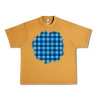 Peanut Butter Winter Tartan Patch Urban Heavy Tee - BundleAndBundleShop