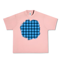 Salmon Winter Tartan Patch Urban Heavy Tee - BundleAndBundleShop