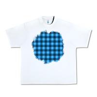 White Winter Tartan Patch Urban Heavy Tee - BundleAndBundleShop