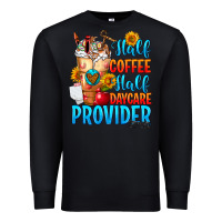 Black Half coffee half daycare provider Premium Sweatshirt - FaDigitalArtStudio