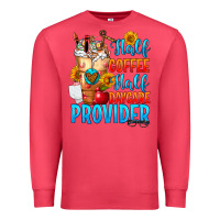 Cardinal Half coffee half daycare provider Premium Sweatshirt - FaDigitalArtStudio