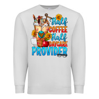 Dove Grey Half coffee half daycare provider Premium Sweatshirt - FaDigitalArtStudio