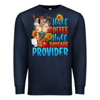 Navy Half coffee half daycare provider Premium Sweatshirt - FaDigitalArtStudio