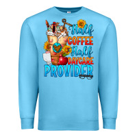 Ocean Blue Half coffee half daycare provider Premium Sweatshirt - FaDigitalArtStudio