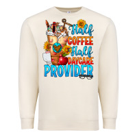 Sandshell Half coffee half daycare provider Premium Sweatshirt - FaDigitalArtStudio