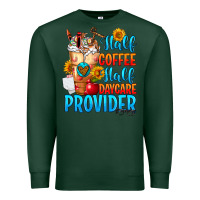 Sports Green Half coffee half daycare provider Premium Sweatshirt - FaDigitalArtStudio