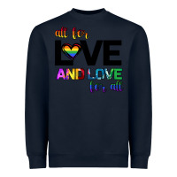 Navy All For Love And Love For All Heavyweight Sweatshirt - Bettercallsaul