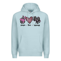 Blue Mist peace love racing Premium Hoodie - JahusDesignShop