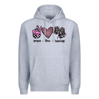 Heather Grey peace love racing Premium Hoodie - JahusDesignShop