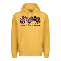 Mustard peace love racing Premium Hoodie - JahusDesignShop